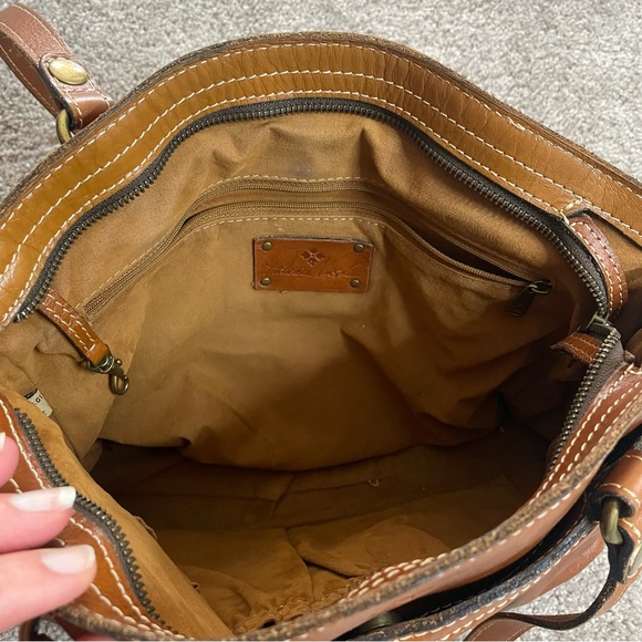 Patricia Nash Poppy Leather Shoulder Bag Brown Leather Western - Picture 6 of 12